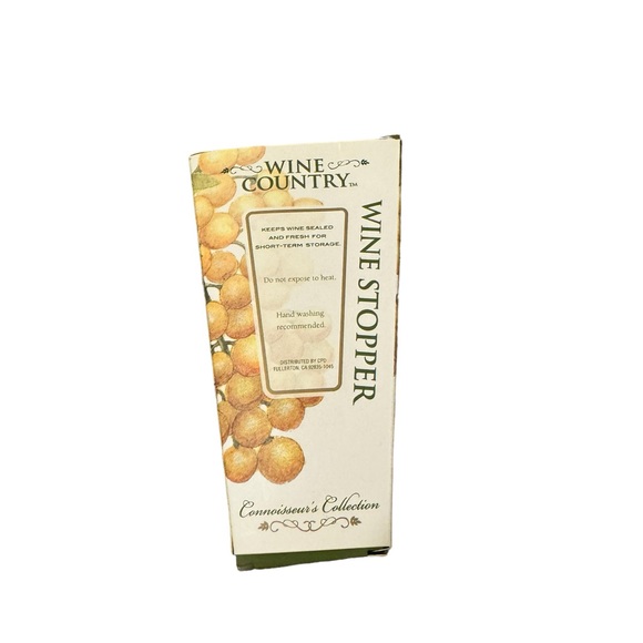 Wine Country Connoisseur’s Collection Wine Stopper. Chrome w/wooden ball. NIB - Picture 2 of 3